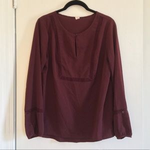 Old Navy burgundy red blouse